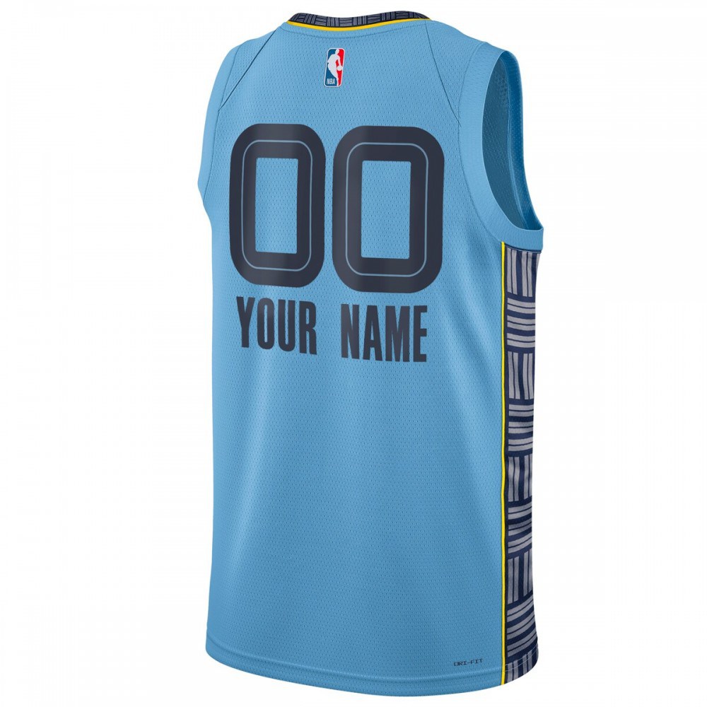 Memphis Grizzlies Jordan Brand Unisex 2022/23 Swingman Custom Jersey - Statement Edition - Blue-Pro Kit Vault | Brand New 26/27 Sports Jerseys